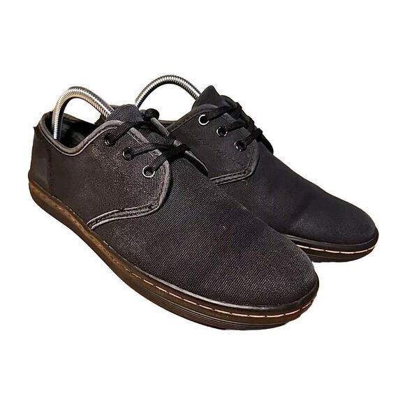 Dr. Martens Shoes - Doc Dr. Martens Black Canvas Soho Three Eye Lace Up Shoe Women's Sz 9 Sneakers